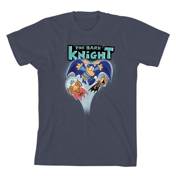 Dog Man The Bark Night Youth Navy Crew Neck Short Sleeve T-shirt-XS