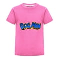 thumbnail image 1 of Dog Man Yellow Blue Stylized Text Kids Boys Girls Tee – Eye-Catching Logo T-Shirt Comic Top, 1 of 3
