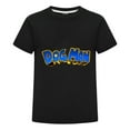 thumbnail image 1 of Dog Man Yellow Blue Stylized Text Kids Boys Girls Tee – Eye-Catching Logo T-Shirt Comic Top, 1 of 4