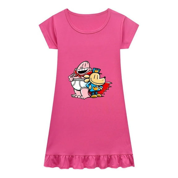 Dog Man and Girls Nightwear Summer Pajama Dress Short Sleeve Sleep Shirt Gift for Children