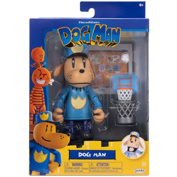 Dog Man Action Figure [with Wastepaper Basket] - Walmart.com