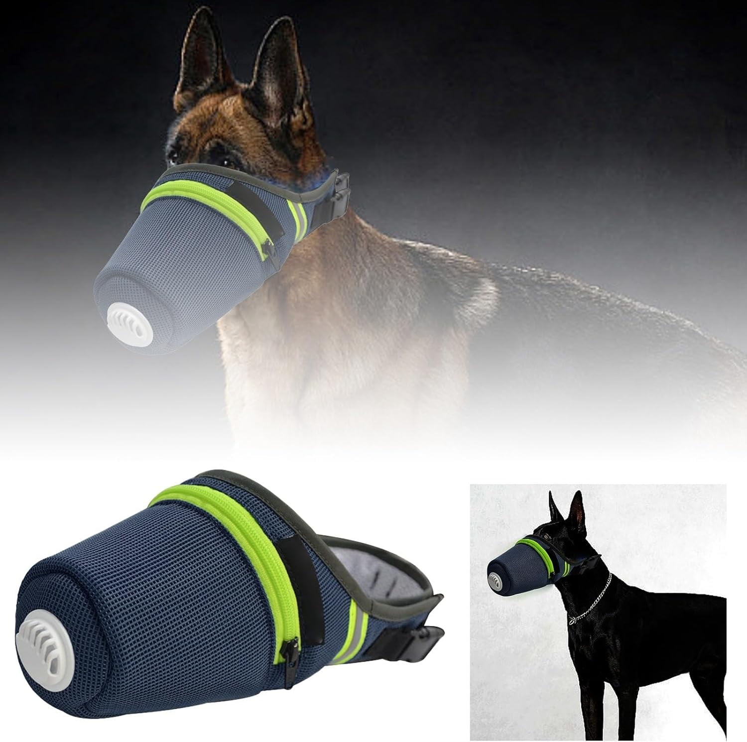 Dog Mask, Reusable Breathable Dogs Air Filter Masks, Adjustable Gas ...