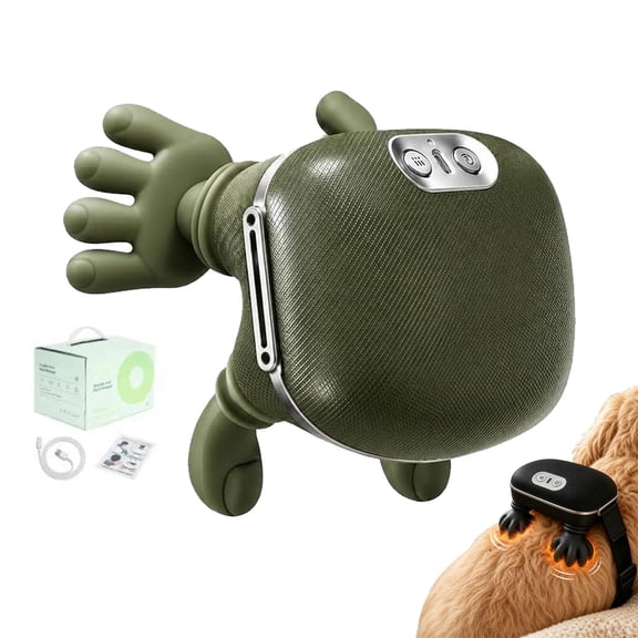 Dog Massager with Hands, Calming Pet Massager, Dog Massager for Dogs, Hand Back Massager, Handheld Itching Stress Relax Interactive Self Care, for Small Indoor Dogs and Cats (Green)