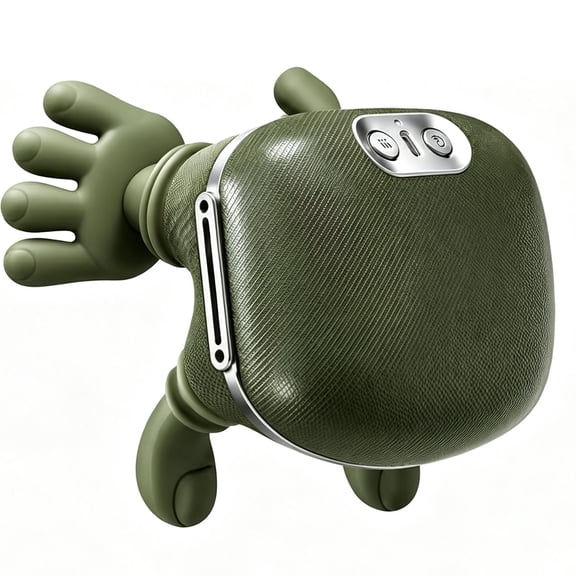Dog Massager with Hands, Electric Handheld Calming Massage Tool with 4 Rotating Heads, Relieves Anxiety & Muscle Tension, Ideal for Grooming & Daily Bonding At Home