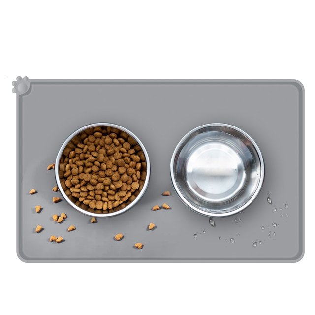 Dog Mat Food Tray, TSV Pet Food Tray for Food and Water Bowls Silicone