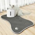 thumbnail image 1 of Dog Mat for Food and Water, Bone Shape Non-Slip Pet Feeding Mat for Under Dog Bowls Embroidered Microfiber Pet Bowl Water Absorbent Feeding Supplies, Silicone Material Waterproof And Non Slip, 1 of 6