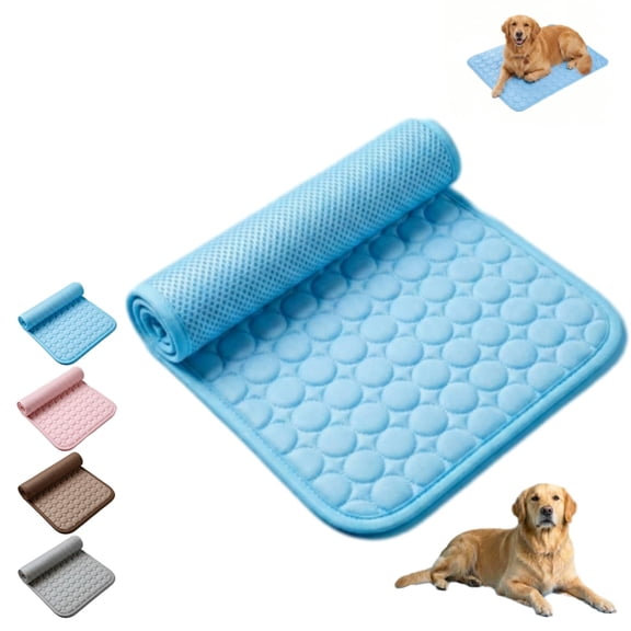 Dog Mat Self-Cooling Pet Mat Washable Portable Cooling Pad for Dogs Cats Ice Silk Foldable Extra Large for Summer