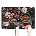 thumbnail image 1 of Dog Mat for Food and Water Absorbent Water Non-Skid Cat Food Mat Coffee Theme Food Pet Feeding Mat Eco-Friendly Durable Pet Placemat, 1 of 7