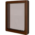 thumbnail image 1 of Dog Mate Large Dog Door with Locking Security Panel and Magnetic Catch, Brown, 1 of 7