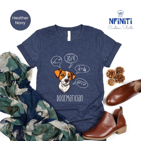 Math Com Dog Math Teacher Dogmatician Math Lover T-Shirt - Walmart.com