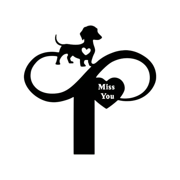 Dog Memorial Garden Stake - Metal Pet Grave Marker with Remembrance Plaque - Weatherproof Sympathy Decor for Outdoor Pet Cemetery, Backyard Burial or Flower Pot Tribute