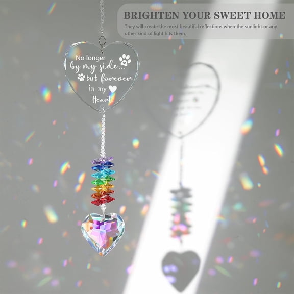 Dog Memorial Gifts for Loss of Dog, Pet Memorial K9 Crystal Suncatcher, Dog Memorial Gifts, Remembrance Bereavement Gifts for Loss of Dogs Cats