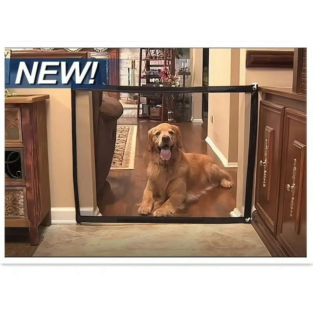 Dog Mesh Gate Pet Mesh Net Safety Gate, Magic Dog Safety Gate Portable