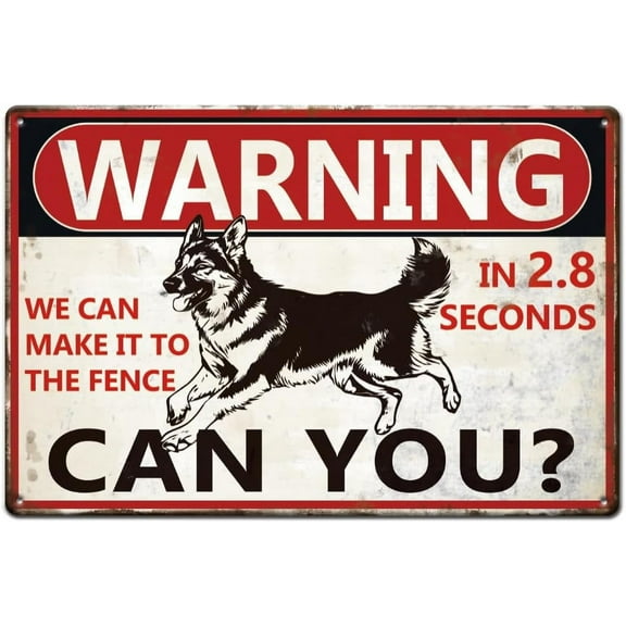 Dog Metal Tin Sign German Shepherd Dog Metal Signs Vintage Warining Metal Tin Sin Funny Warning Quotes Tin Signs Metal Plaque for Man Cave Garden Door Decor Dog Lovers Gift 1pc