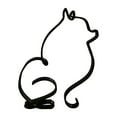 Dog Minimalist Art Sculpture Metal Decoration Ornament Daughter