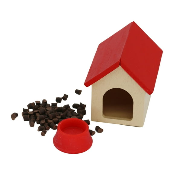 Dog Model Pet Dog House Dollhouses Pet 1:12 Scale Realistic Playset Door Pet House Model Creative Fun