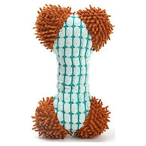 Dog Molar Toys Stuffed Chew Toy Soft Bone Shaped Interactive Toy Durable Plush Pet Toys