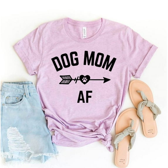Dog Mom Af T-shirt Pet Owner Top Rescuer Tee Mother's Day Gift Paw Lover Shirts Fur Mama Shirt Women's Doggy Tshirt