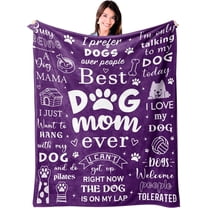 Dog Mom Blanket 50"x60", Dog Mom Gifts for Women, Dog Mom Gift, Birthday Gifts for Dog Moms, Dog Lover Gifts for Women, Christmas Mothers Day Dog Gifts for Dog Lovers, Dog Lover Gift Ideas