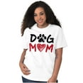 thumbnail image 1 of Dog Mom Cute Paw Print Heart Owner Women's Graphic T Shirt Tees Brisco Brands X, 1 of 5