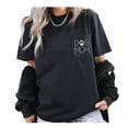 thumbnail image 1 of Dog Mom Embroidered Pocket T-Shirt, Dog Mom Embroidered T Shirt for Women, Funny Dog Mom Embroidery T-Shirt, 1 of 7