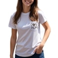 thumbnail image 1 of Dog Mom Embroidered Pocket T-Shirt, Dog Mom Embroidered T Shirt for Women, Funny Dog Mom Embroidery T-Shirt, 1 of 7