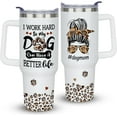 thumbnail image 1 of Dog Mom Gifts For Women - Dog Gifts For Dog Moms - Dog Lover Gifts For Women - Birthday Gifts For Dog Owners - Dog Mom 40oz Tumbler With Handle And Straw, 1 of 6