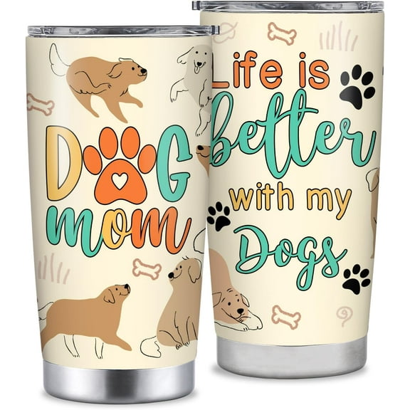 Dog Mom Gifts For Women,Funy Gifts For Dog Lovers,Best Dog Mom Ever Gfits,World''s Best Dog Themed Stainless Steel Tumbler, Christmas, Birthday, Mothers Gifts For Women Dog Owners