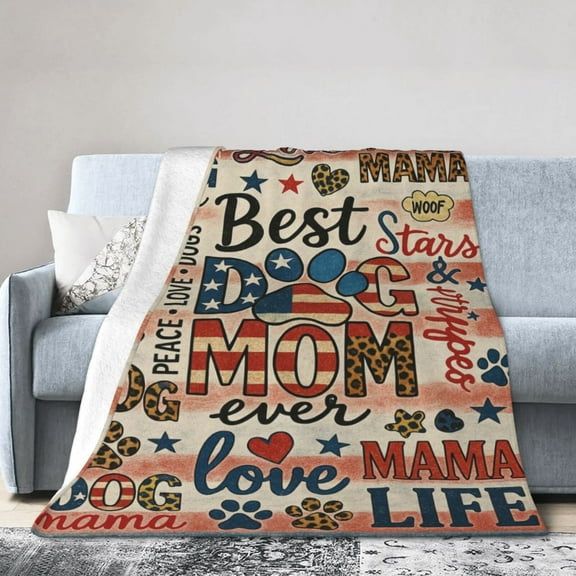 Dog Mom Gifts for Women, Gifts for Dog Lovers Women, Mothers Day Dogs Lovers Gift Throw Blanket 50x40