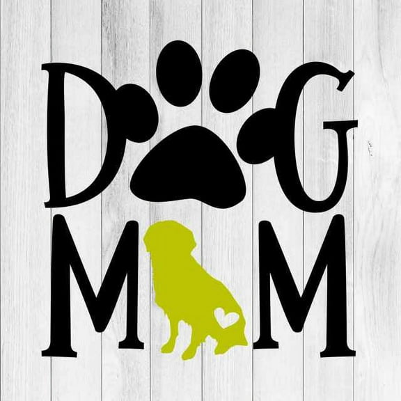 Dog Mom Golden Retriever Pets Rustic Farmhouse Style White Wood Sign Wall Décor Gift 12 x 12 Wood Sign B3-12120001062