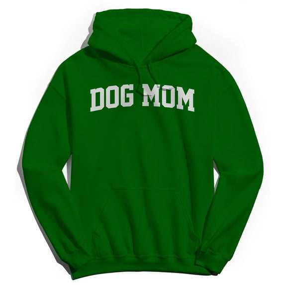 Dog Mom Graphic Irish Green Men's Cotton Pullover Hoodie