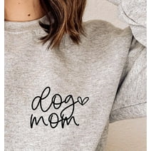 Dog Mom Heart (Pocket Logo) Crew Sweatshirt