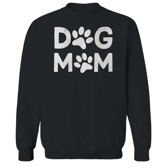 Dog Mom Humor Graphic Black Men's Crewneck Sweatshirt