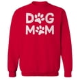 thumbnail image 1 of Dog Mom Humor Graphic Red Men's Crewneck Sweatshirt, 1 of 1