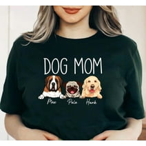 Dog Mom Perfect Personalized Tees, Retail Fit Tee Shirts, Cotton/Polyester- Ash Color- XL(12-16)