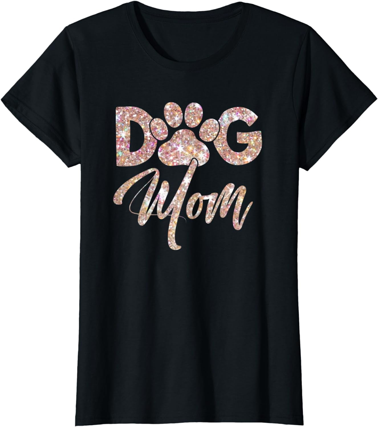 Dog Mom Shirts for Women Cute Letter Print Pet Lover Paw T-Shirt