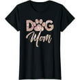 thumbnail image 1 of Dog Mom Shirts for Women Cute Letter Print Pet Lover Paw T-Shirt, 1 of 3