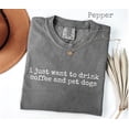 thumbnail image 1 of Dog Mom T-Shirt Puppy Love Coffee Lover Graphic Top Comfort Colors Unisex Cotton T-Shirt, Size S-3XL, 1 of 3