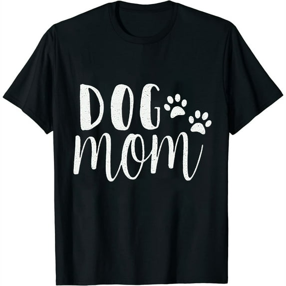 Dog Mom T Shirt Women Puppy Paw Print Tee Funny Graphic Tops Cute Short Sleeve Clothes