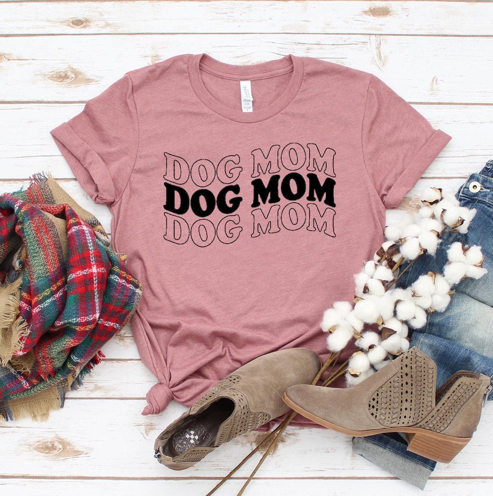 Dog Mom T-shirt Pet Lover Shirt Gift Animal Shirts Mama Women Tee