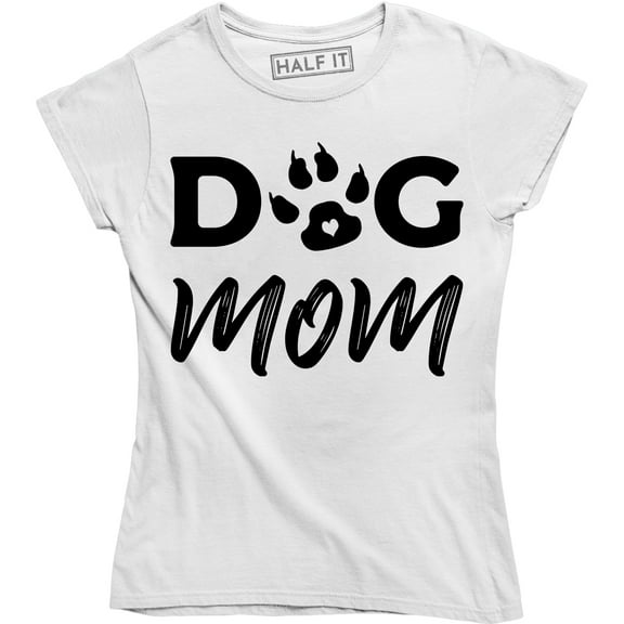 Dog Mom With Pet Footstep For Dog Lovers Women's Gift T-Shirt