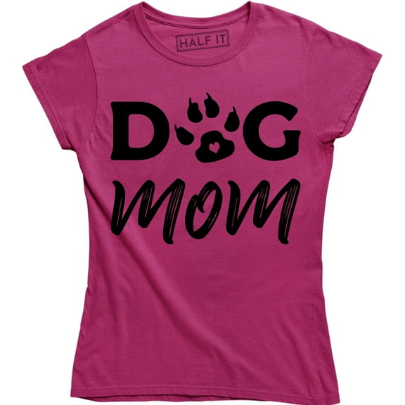 Dog Mom With Pet Footstep For Dog Lovers Women's Gift T-Shirt