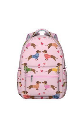Dog & Mountain Backpack - Adventure-Ready for Campus & Travel, Cute Outdoorsy Gift, Waterproof Base, Compression Straps for Stability