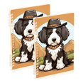 thumbnail image 1 of Dog Mountains Hat Ring Binder Notebook Journey Note Diary College Ruled Spiral Notebook Study Loose Leaf Paper A5 60 Pages, 1 of 8