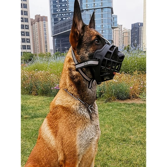 Dog Mouth Mask, Anti Bite, Barking, And Indiscriminate Eating. Medium To Large Dog Mask, Golden Fur Anti Barking Device, Pet Dog