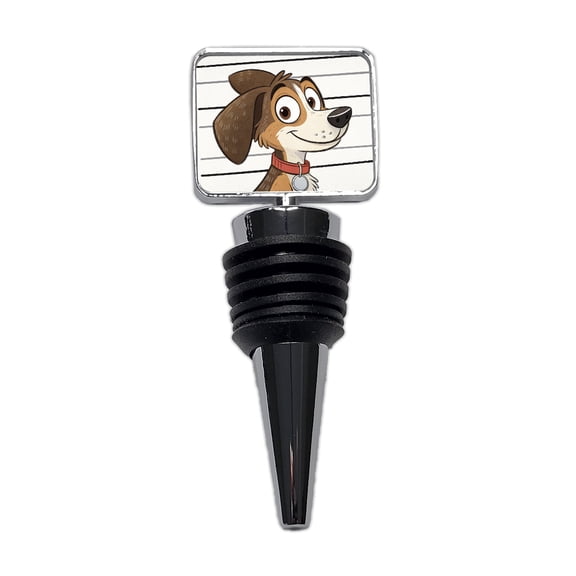 Dog Mug Shot Wine Bottle Stopper Cap Plug