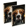 thumbnail image 1 of Dog Music Earphone Ring Binder Notebook Journey Note Diary College Ruled Spiral Notebook Study Loose Leaf Paper A5 60 Pages, 1 of 8