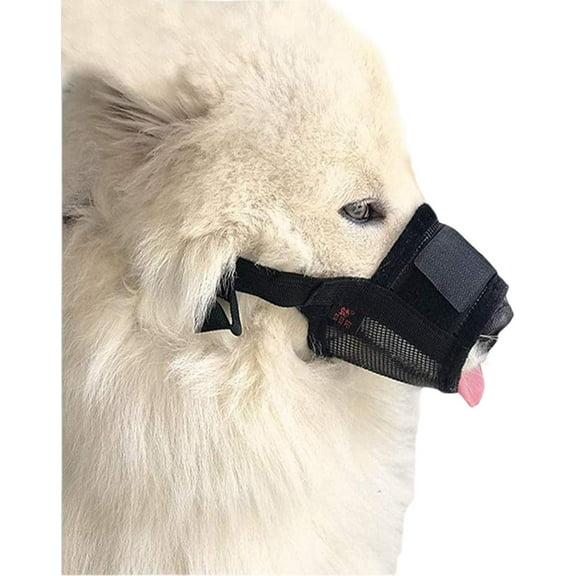 Dog Muzzle, Adjustable Pets Muzzle Mesh Breathable Nylon Soft Muzzle Anti-Biting Barking Mouth Cover for Small Medium Large Extra Dog