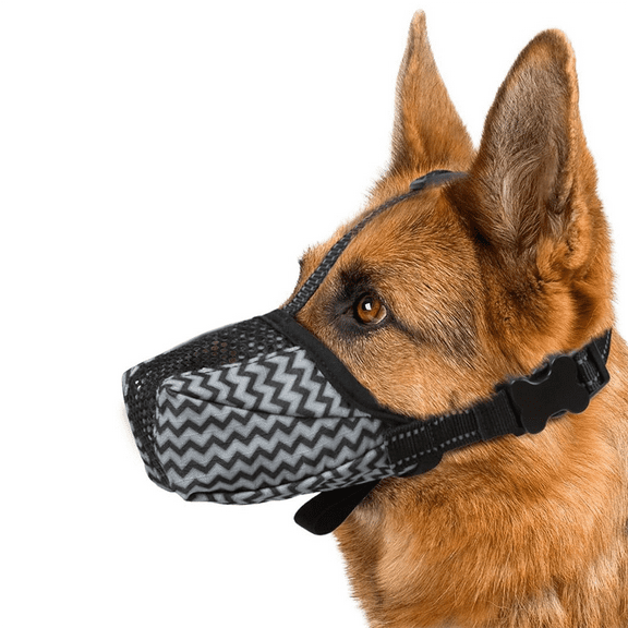 Dog Muzzle,Air Mesh Breathable Muzzle for Medium Large Sized Dogs to Anti&Prevent Biting Barking Chewing,Soft M