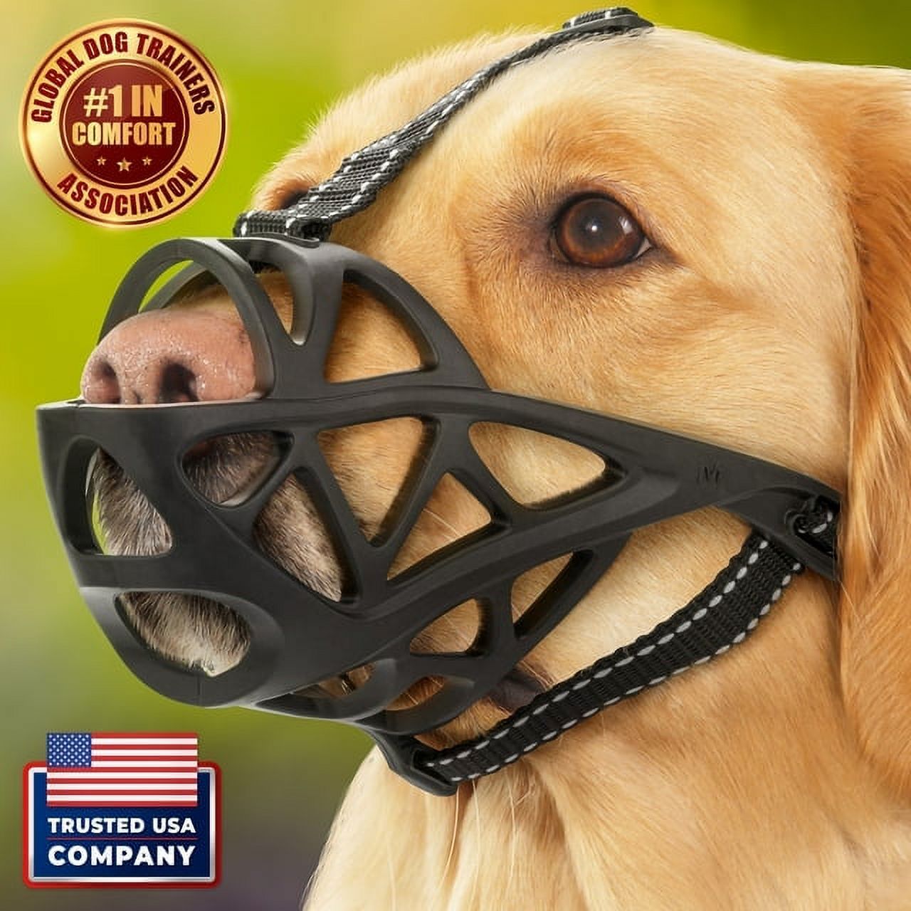 Premier Pet Dog Muzzle for Large Dogs Padded Nylon for Safe